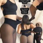 Leggings One-Crotch High-Waisted Fleece-Lined Sheer Pants