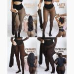 Leggings One-Crotch High-Waisted Fleece-Lined Sheer Pants